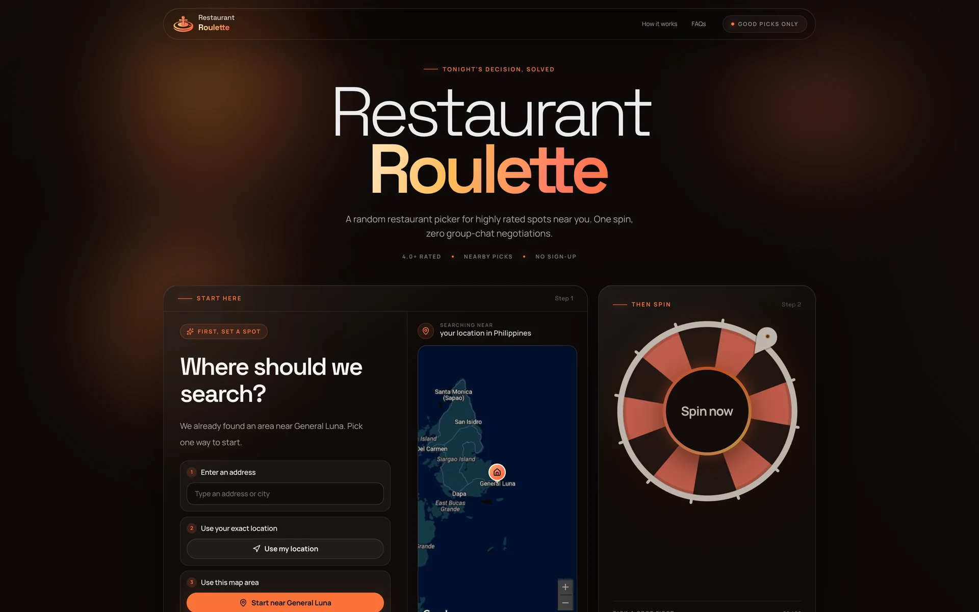 Restaurant Roulette